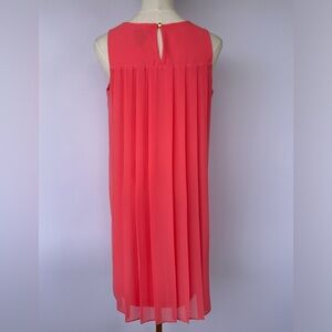 Ann Taylor Factory Petite Women’s Pleated Back Swing Dress Coral Size 4